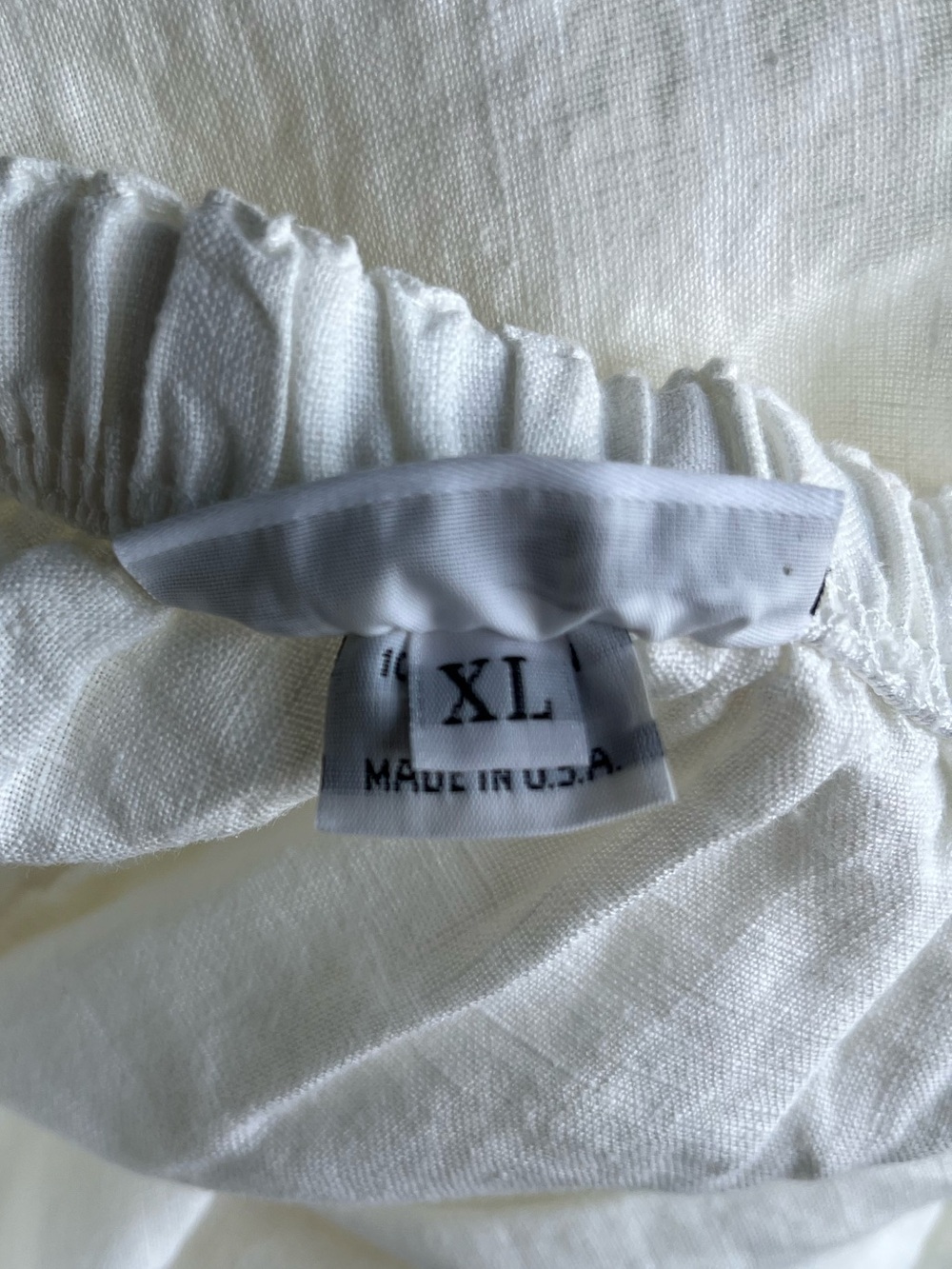Bryn Walker Women’s White Linen Pull On Elastic Waist Casual Lagenlook Pants XL - Picture 10 of 12